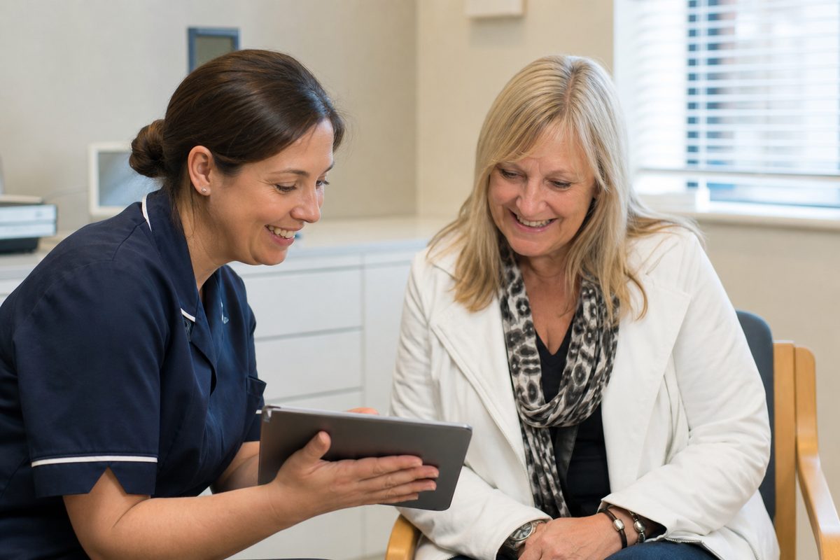 GP and patient planning regular follow-up care