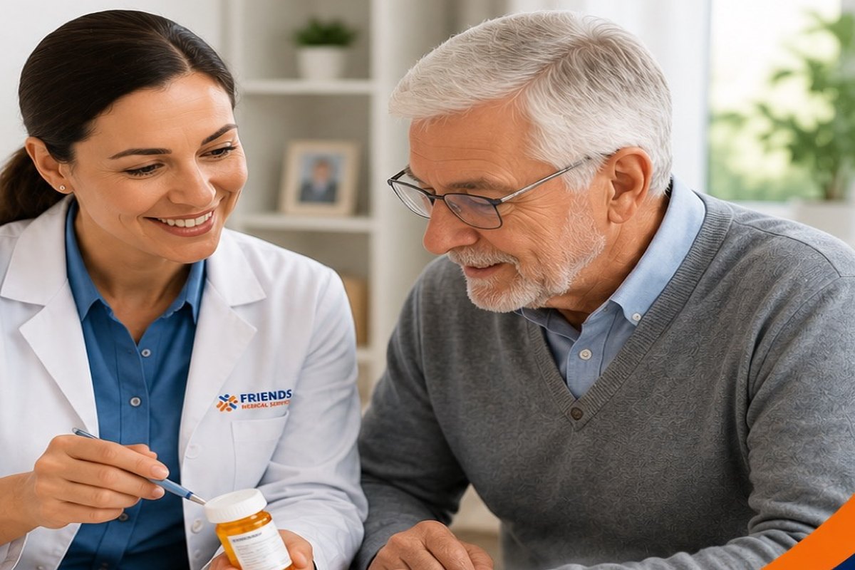 Medication review at home with a clinician